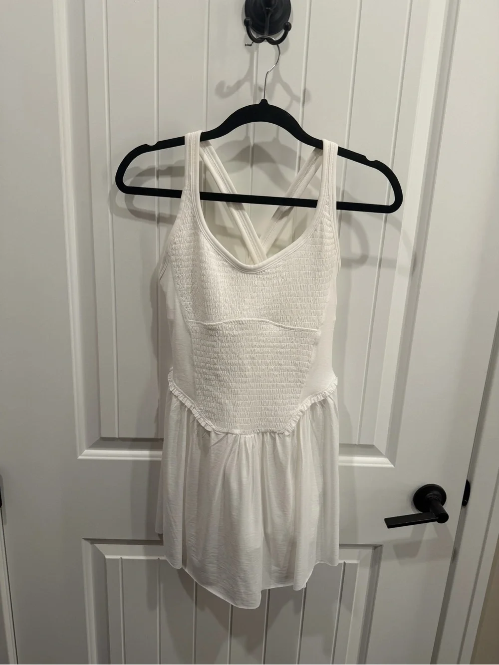 FP Movement by Free People White Crossback Tank dress with built in shorts - Picture 1 of 16